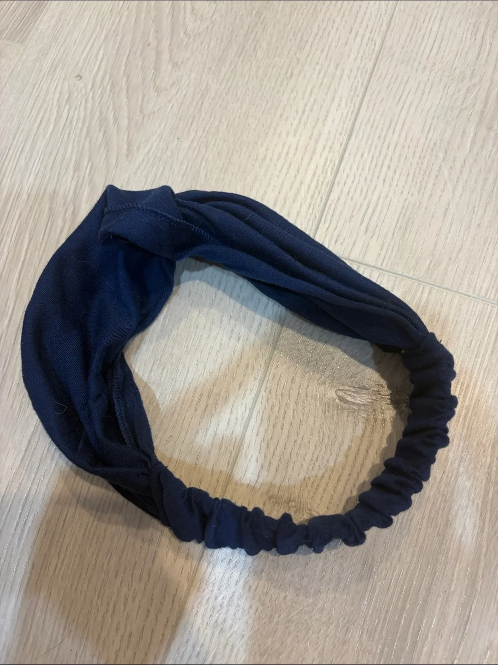 Navy Twisted Fabric Headband